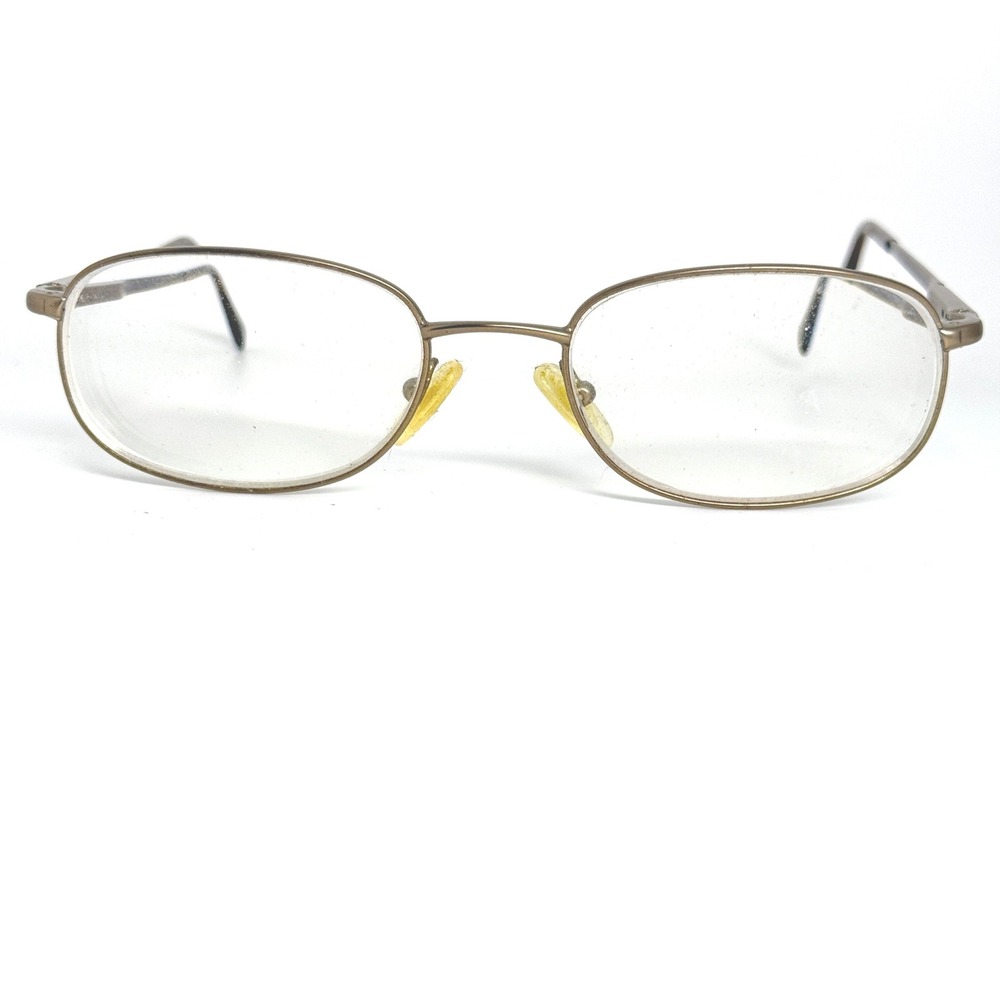 Safilo Elasta 7058 R50 Eyeglasses Frames‎ Gold Oval Mens Womens 52-18-140 21917